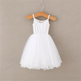 Little Girls Summer Dress for Kids Princess Birthday Party Gown Lace Sling Tutu