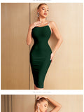 New Summer Spaghetti Strap Backless Bandage Dress For Women 2022 Sexy Diamonds Celebrity Club Evening Runway Party Dresses