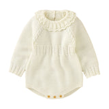 Baby Boy Girl Autumn Winter Clothes Long Sleeve Solid Color Knitted Warm Romper Jumpsuit Newborn Clothes