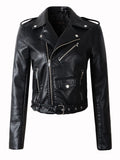 New Arrival brand Winter Autumn Motorcycle leather jackets women leather coat  slim PU jacket Leather