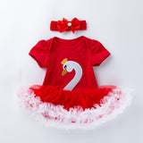 Baby Girl Clothes TUTU Short Sleeve Romper Dress Princess Girls Clothing Sets Cotton Multi-Color Summer Style