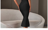 New Summer Women Black Bandage Dress Sexy Spaghetti Strap Sleeveless Bodycon Club Celebrity Evening Party Lady Dress