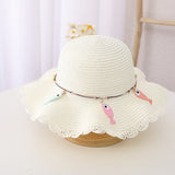 New Children Straw Hats Leisure Ribbon Bow Hat Outdoors Anti-UV Sun Hat For Girls