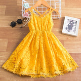 Little Girls Summer Dress for Kids Princess Birthday Party Gown Lace Sling Tutu