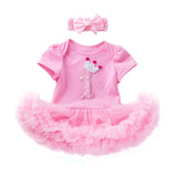 Baby Girl Clothes TUTU Short Sleeve Romper Dress Princess Girls Clothing Sets Cotton Multi-Color Summer Style